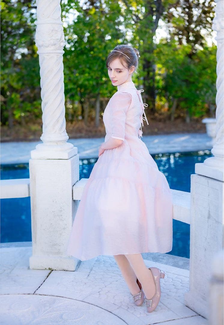 ジョリーミニョン　バックリボンティアードワンピース