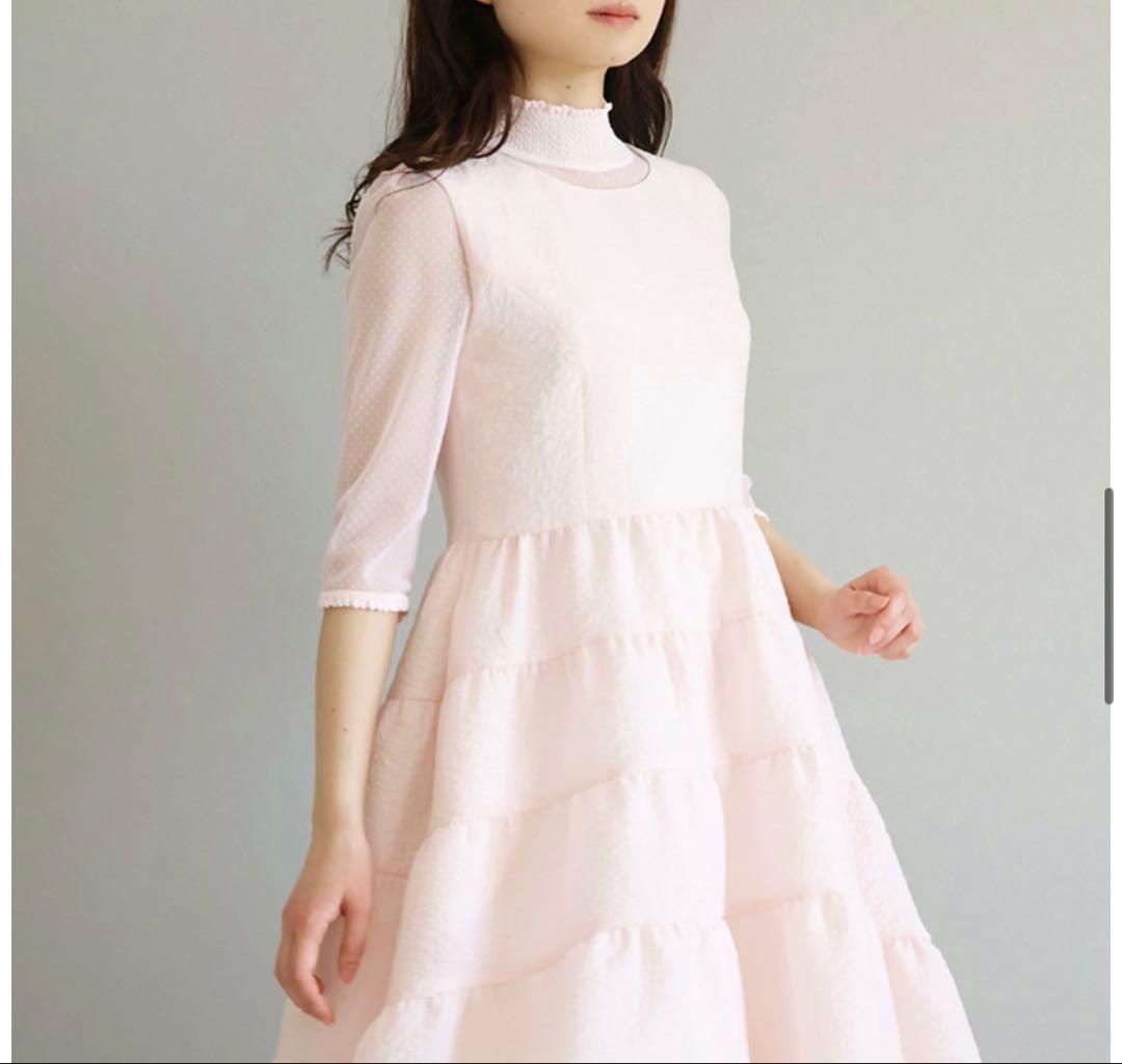 ジョリーミニョン　バックリボンティアードワンピース