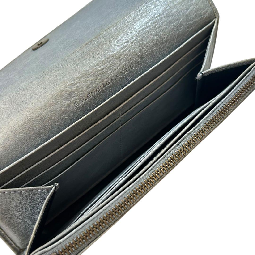 BALENCIAGA 長財布　シティ　グレー　バレンシアガ
