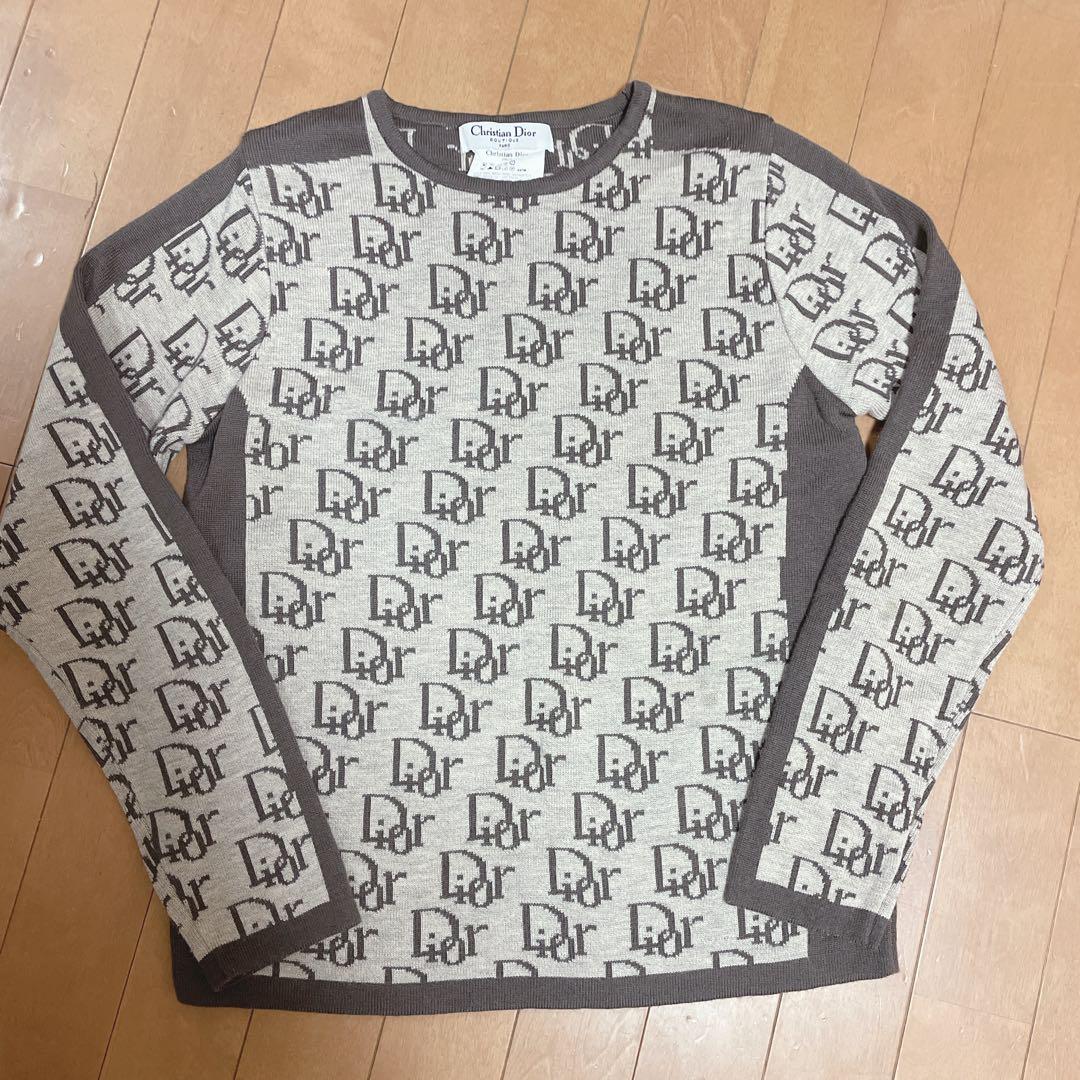 【美品】Dior 総柄ニットセーター