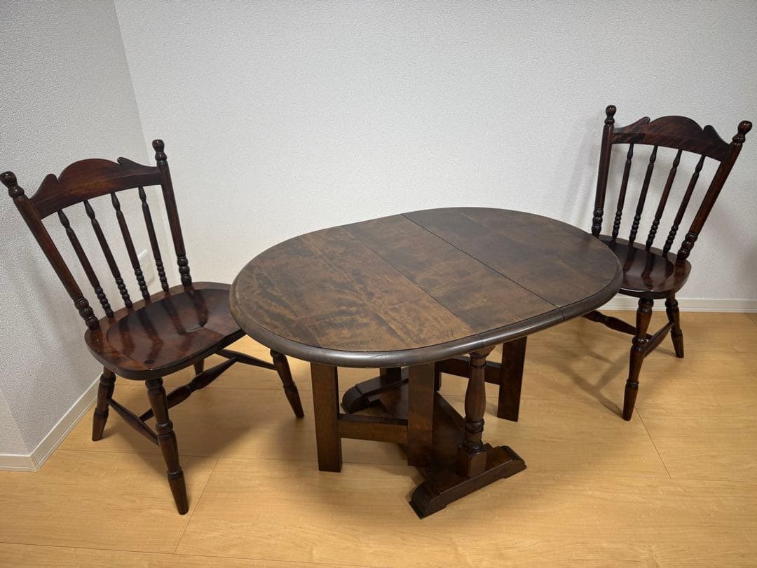 松本民芸家具！M型 高級バタフライテーブル 刻印有 松本民藝家具 ゲートレッグ