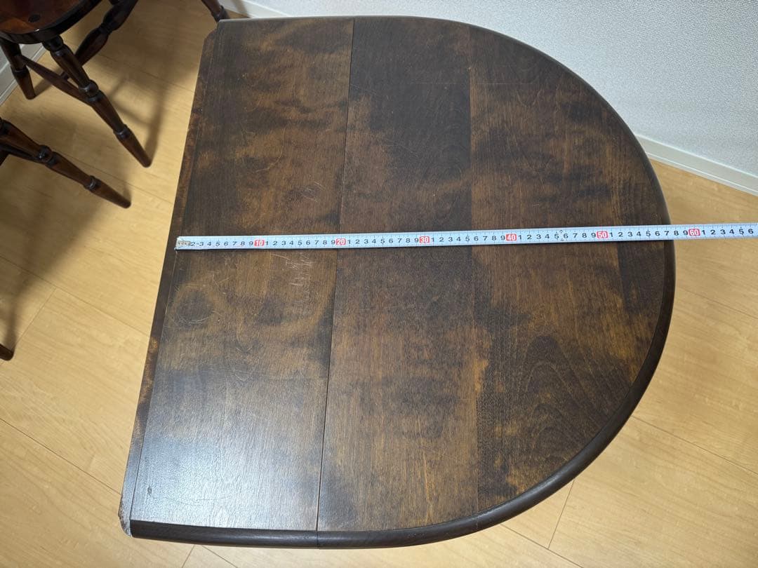 松本民芸家具！M型 高級バタフライテーブル 刻印有 松本民藝家具 ゲートレッグ