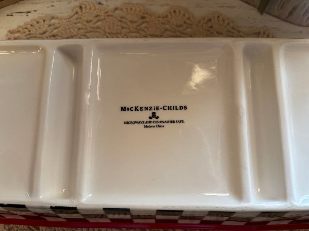 MacKenzie-Childs クリスマス トレー、茶碗2点セット