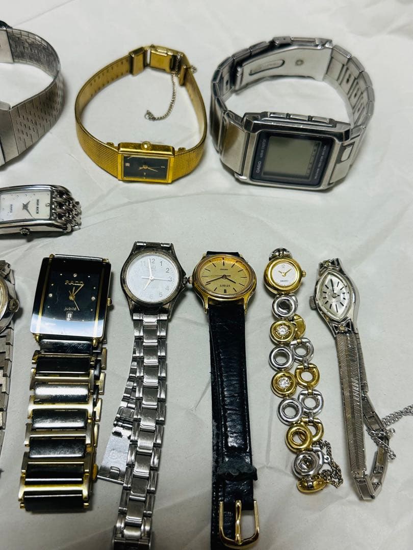 Seiko tissot casio 15セイコー クォーツ 時計 シルバー