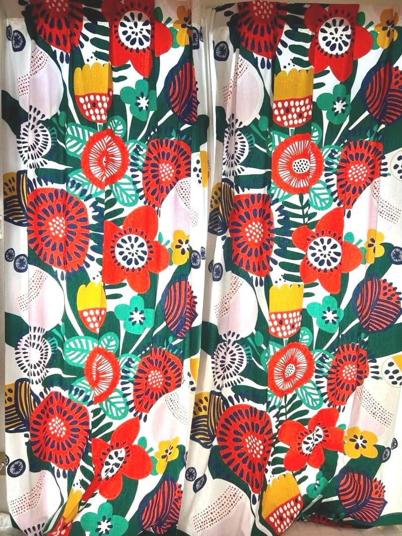 IKEA イケア IRMELIN イルメリン カーテン 生地 布 2枚セット