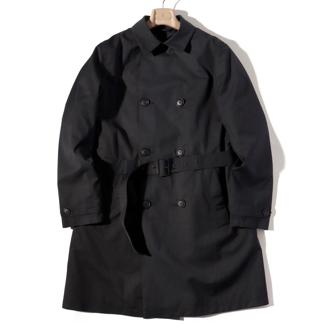 エンポリオ アルマーニ トレンチ ステンカラー ダブル コート 黒 48 XL