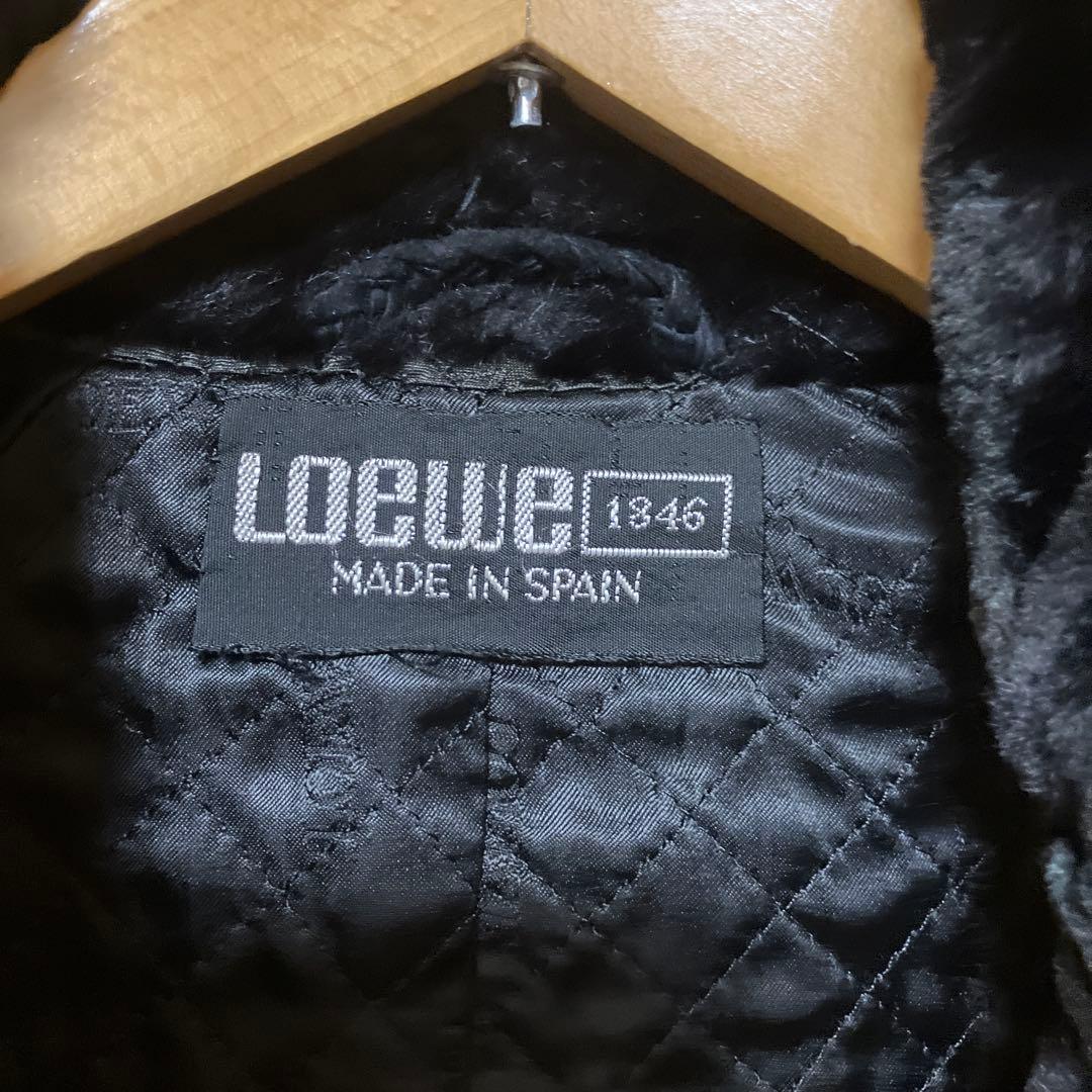 LOEWE ロングコート 黒 スエード　ヴィンテージ　美品