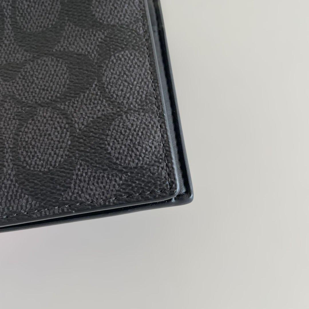 新品未使用　定価49,500円　COACH 財布 チャコール/ブラック