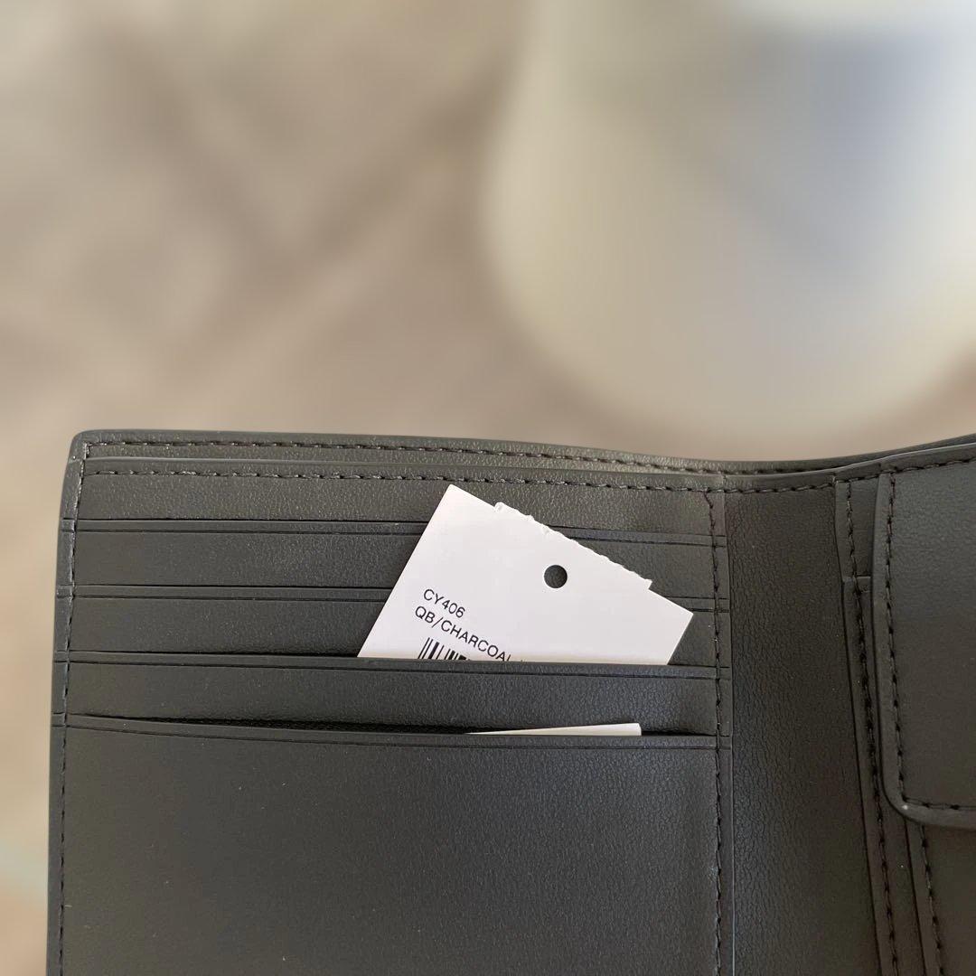 新品未使用　定価49,500円　COACH 財布 チャコール/ブラック