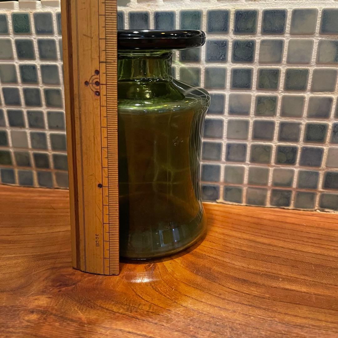 オールドダンスク　グリーン花瓶セット