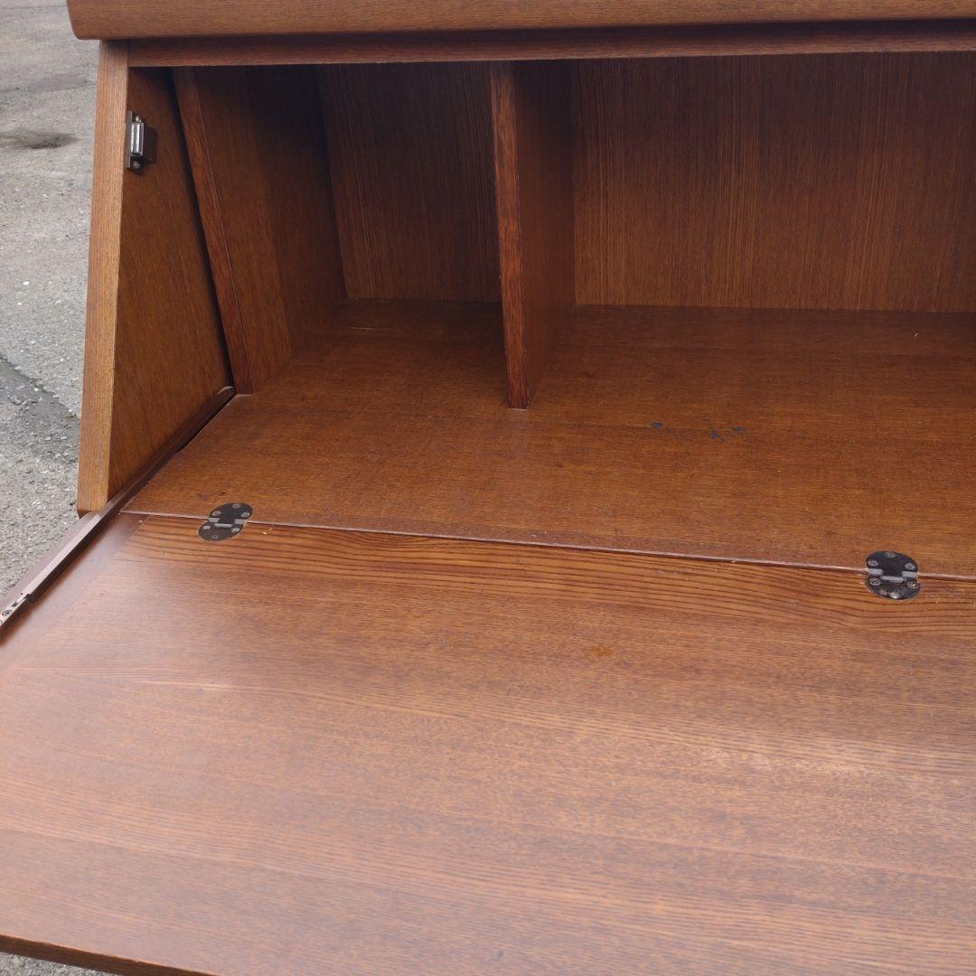 ライティングビューロー　アンティーク家具　 木製ブラウンデスク