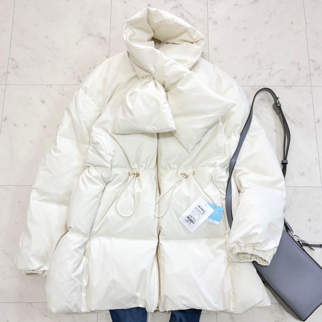 新品タグ付き✨23区　ダウンコート　マフラー付き　定価3,9万円　リバーシブル