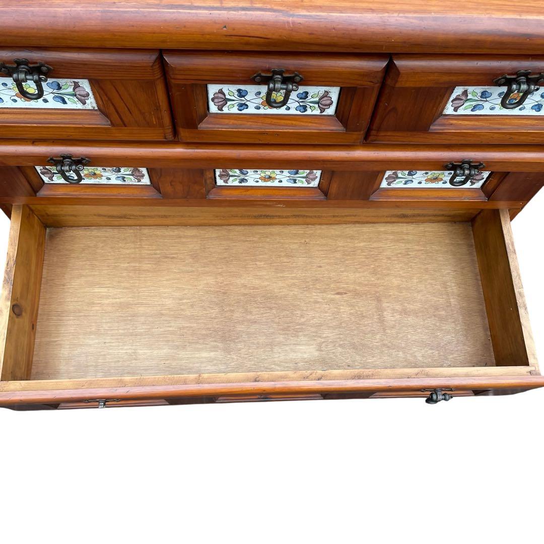 廃盤　希少　ACTUS アクタス バレンシア タイル チェスト スペイン 天然木