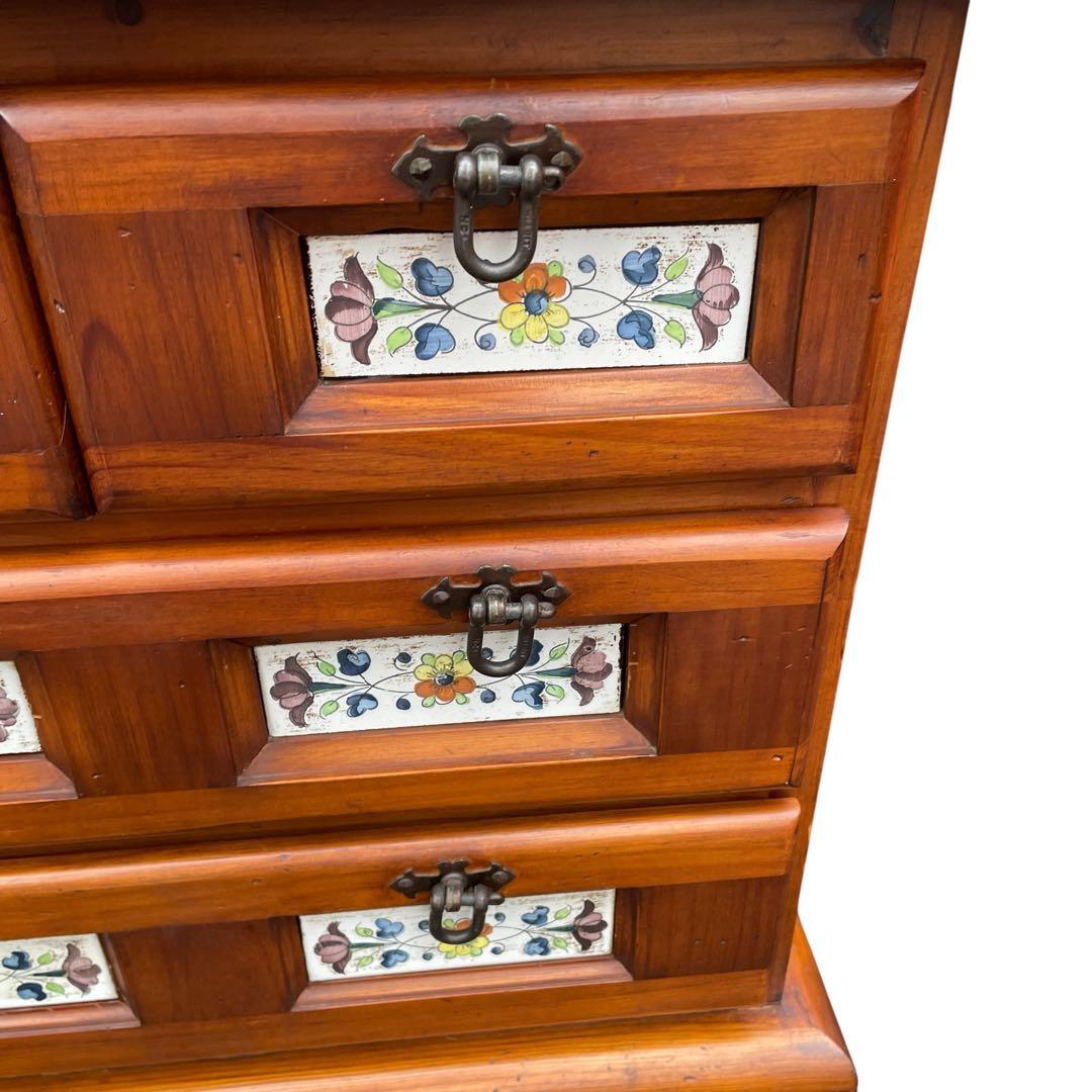 廃盤　希少　ACTUS アクタス バレンシア タイル チェスト スペイン 天然木