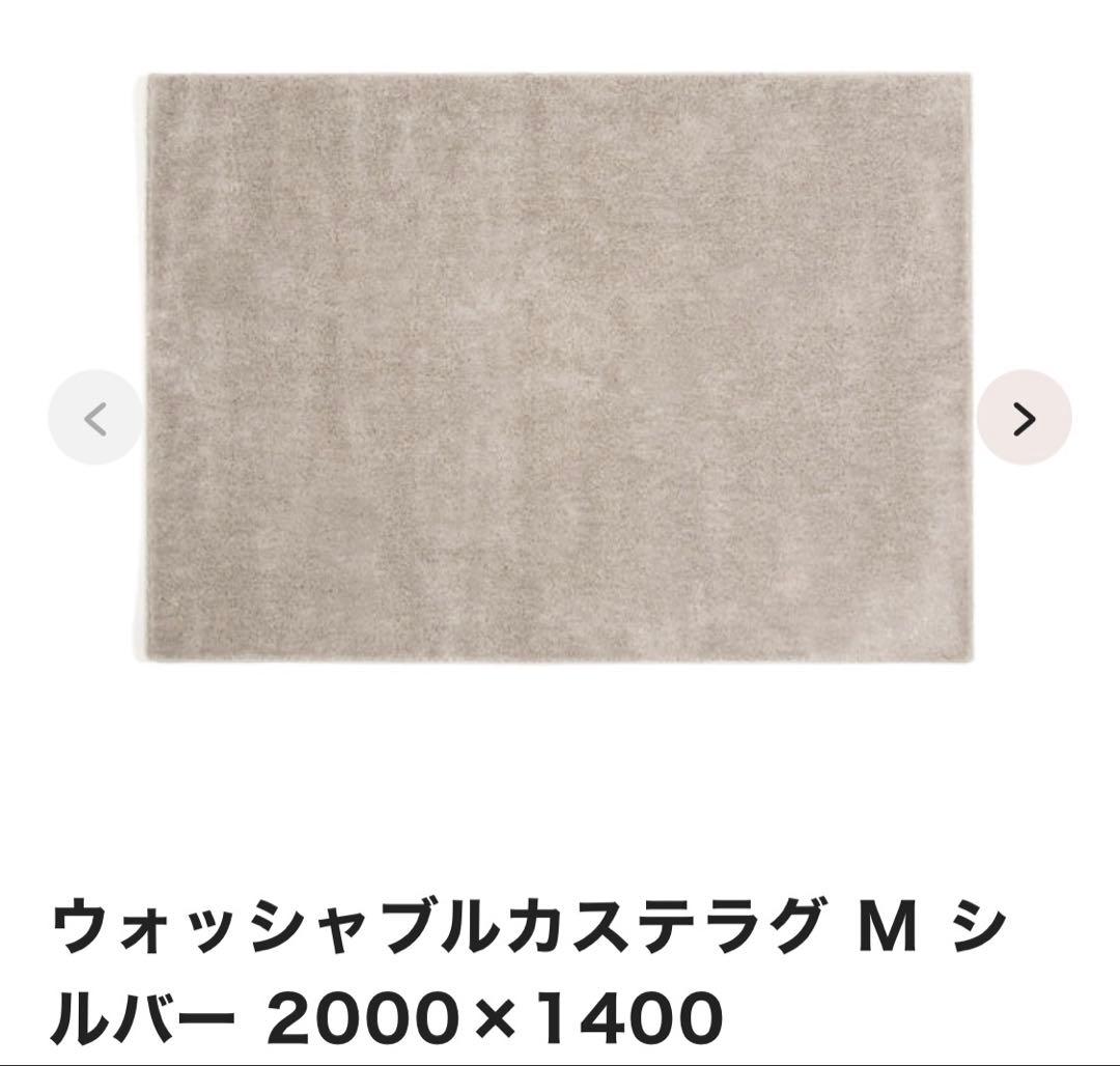 Francfrancウォッシャブルカステラグ M シルバー2000×1400