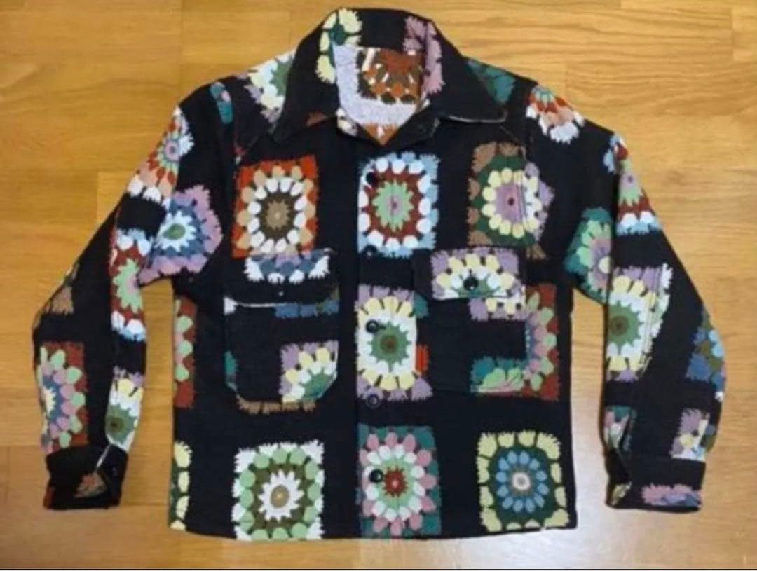 【完売品・モーガン蔵人着用】SUNFLOWER フローラルジャカードシャツ S