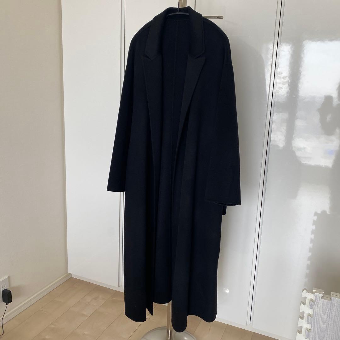 【美品】ベースメント　リバーロングコート　Ｆサイズ　ブラック