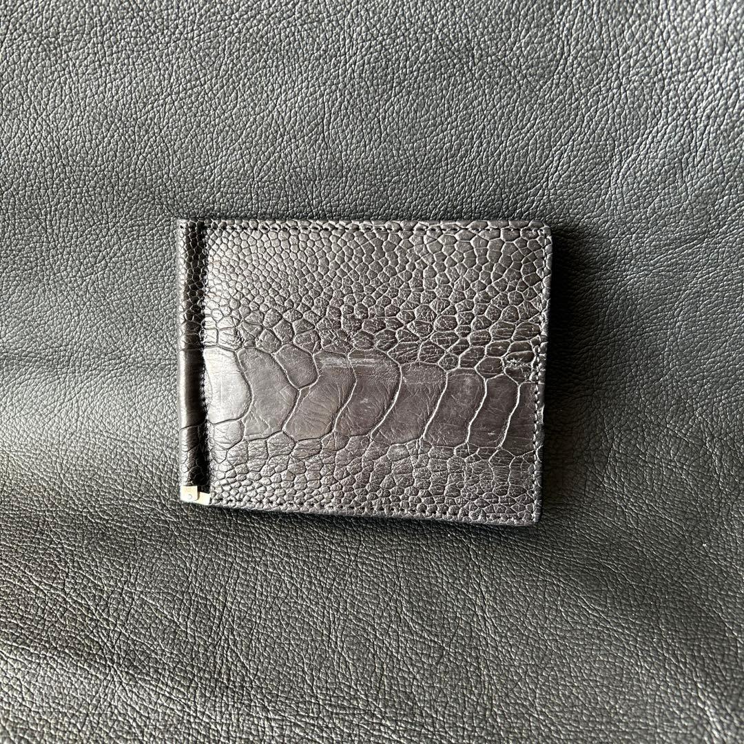 mary janeオーストリッチレッグ　ブラック　マネークリップ