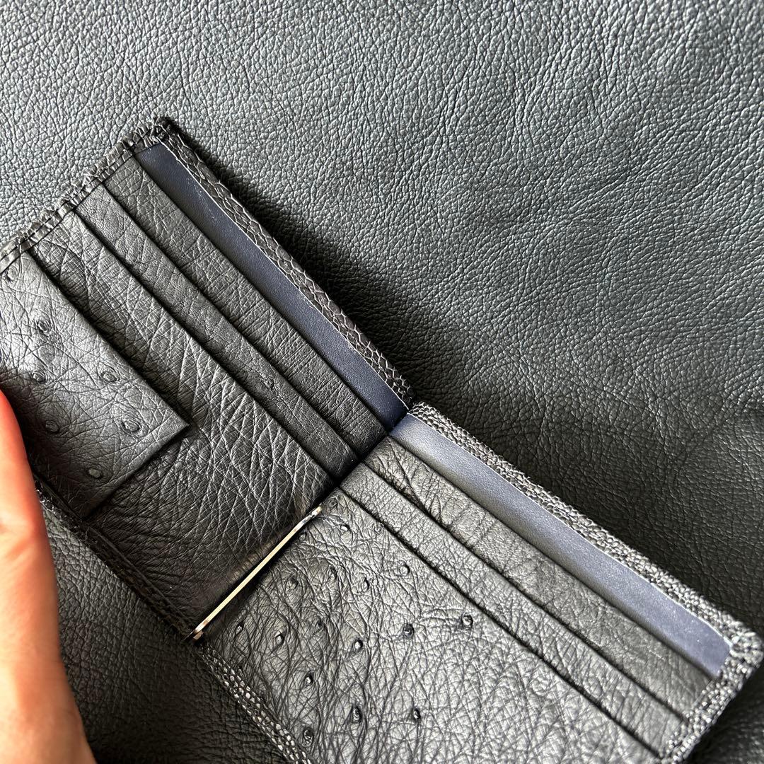 mary janeオーストリッチレッグ　ブラック　マネークリップ