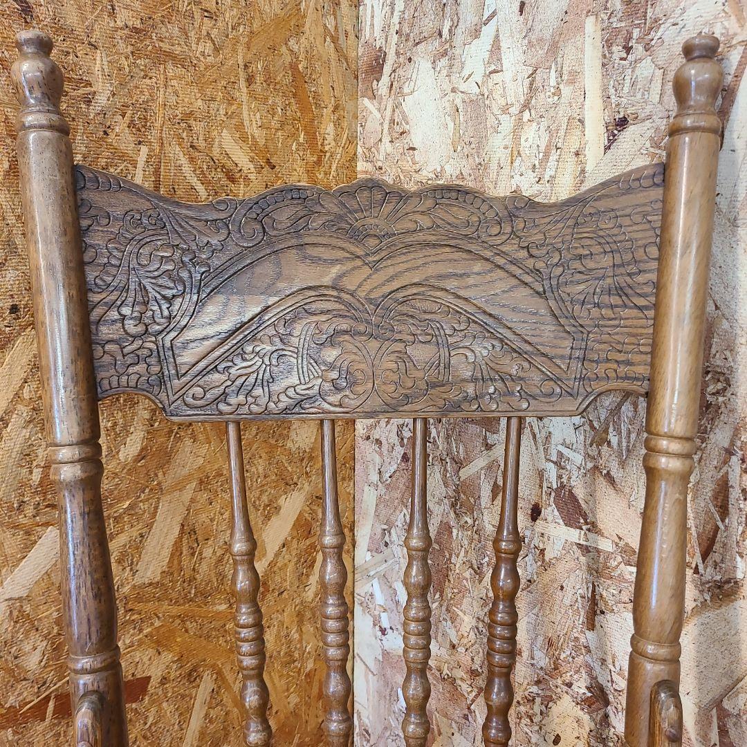 3 山善 椅子 アンティーク調 チェア　ウィンザーチェア