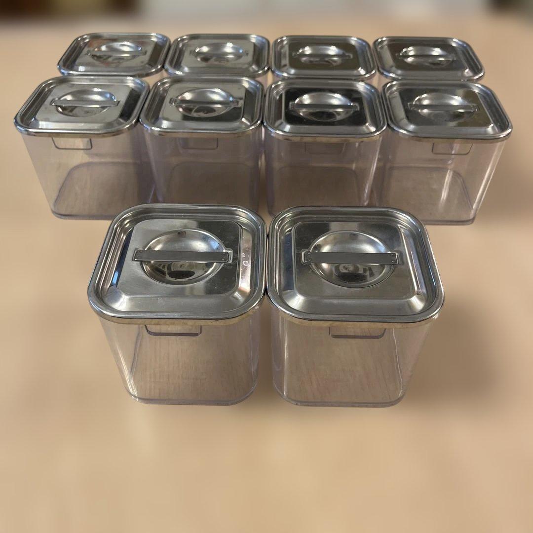 三宝産業（YUKIWA）角キッチンポット 薬味入れセット　10個