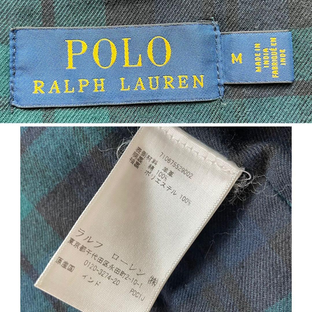 極美品 ポロラルフローレン シングルライダースジャケット 羊革 チェック ポニー