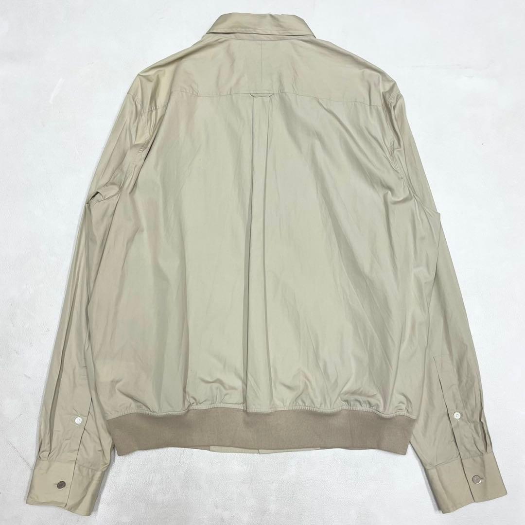 HERMES エルメス ジップアップ シャツブルゾン ベージュ スウィングトップ