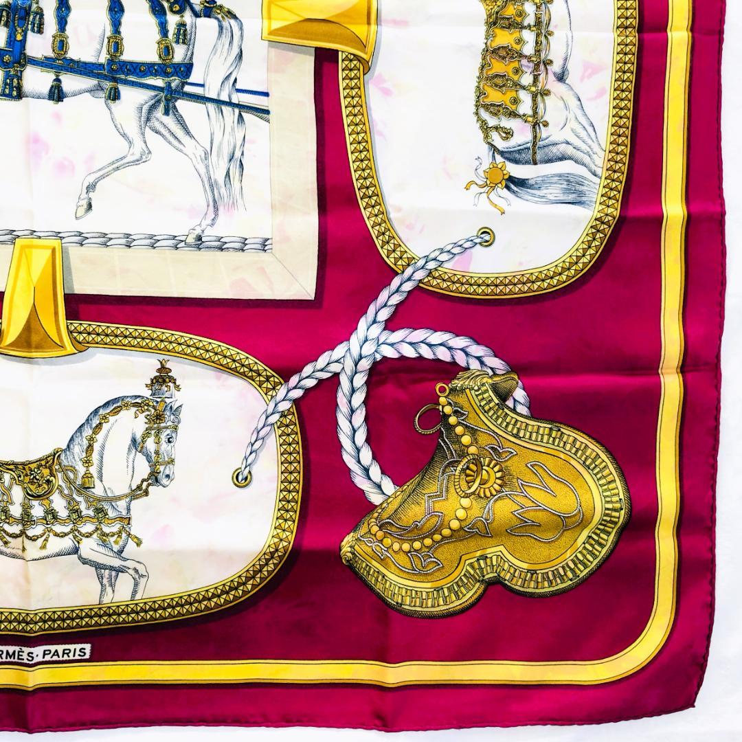 HERMES エルメス カレ90 盛装の⾺ GRAND APPARAT タグ付き