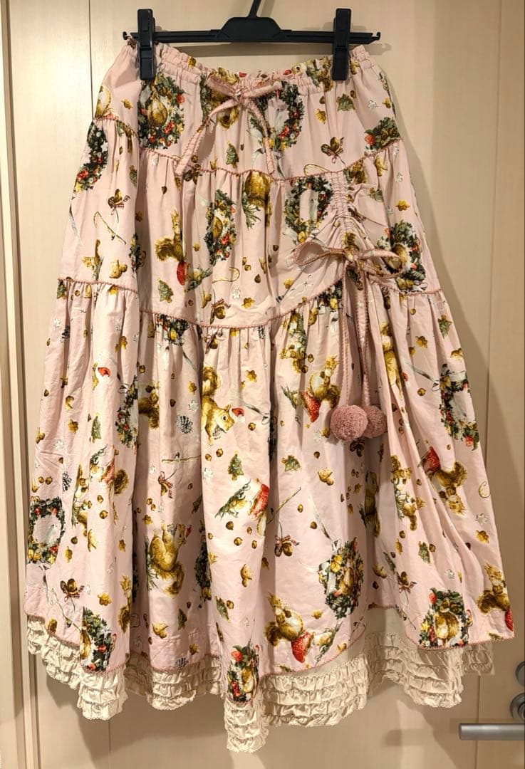 ピンクハウス ウィンターフォレストトリート スカート ピンク