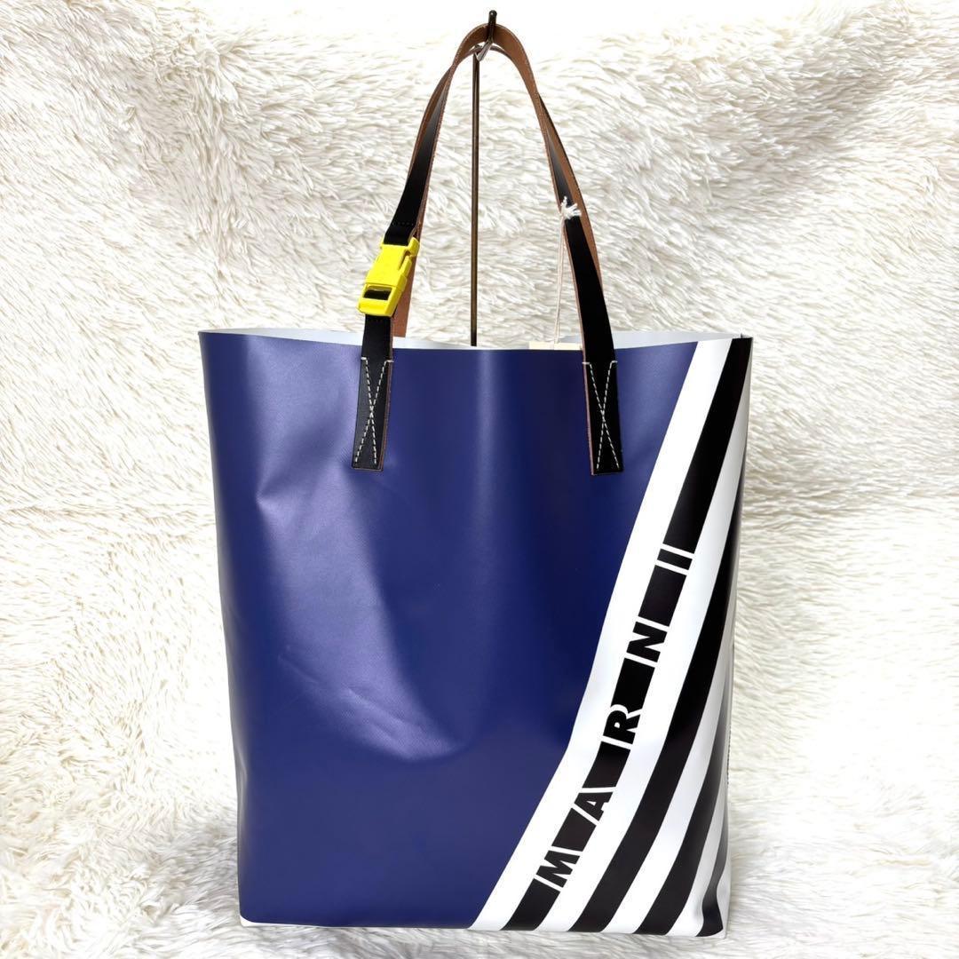 【新品未使用品】マルニ トートバッグ ロゴ Tribeca ショッピングバッグ