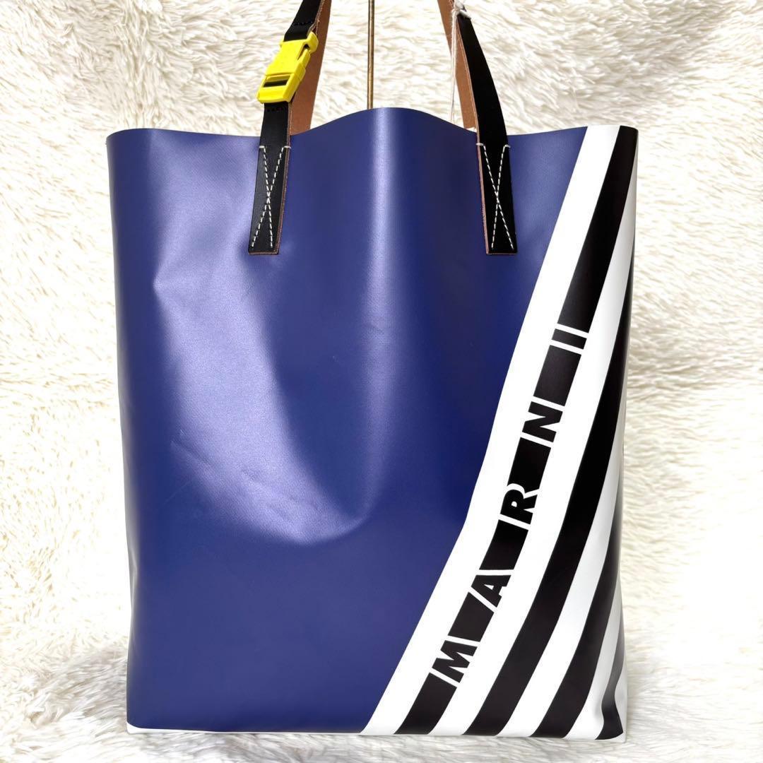 【新品未使用品】マルニ トートバッグ ロゴ Tribeca ショッピングバッグ