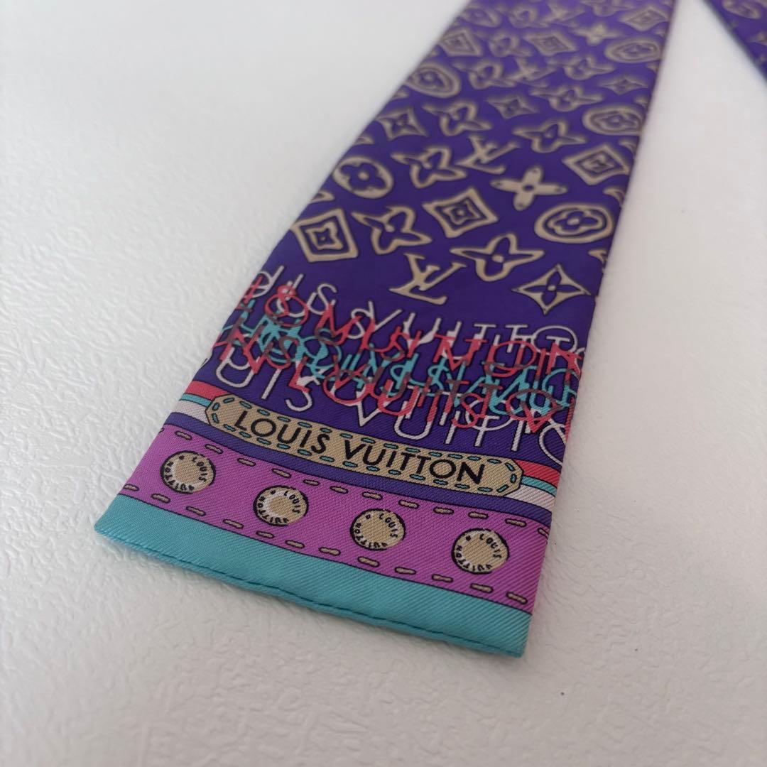 ルイヴィトン バンドー モノグラム グラデーション スカーフ パープル