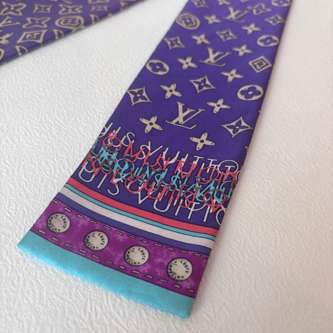 ルイヴィトン バンドー モノグラム グラデーション スカーフ パープル