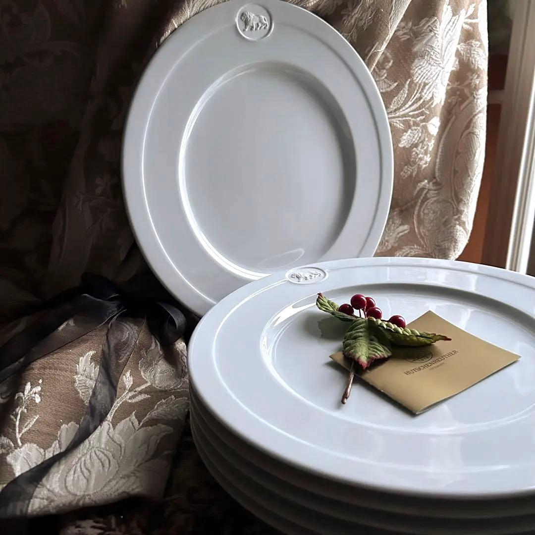 新品 ドイツ製 HUTSCHENREUTHER【D'Oro Lion】大皿6枚