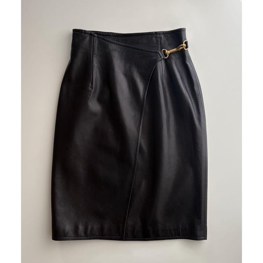 スカート GUCCI by TOM FORD leather skirt
