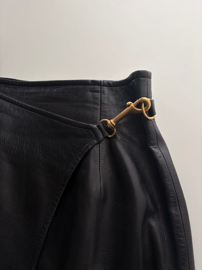 スカート GUCCI by TOM FORD leather skirt