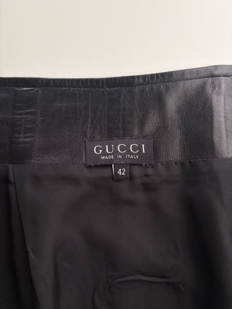 スカート GUCCI by TOM FORD leather skirt