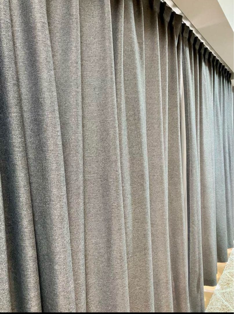 遮光オーダーカーテン2点セット　大型窓　大規模窓　ロング