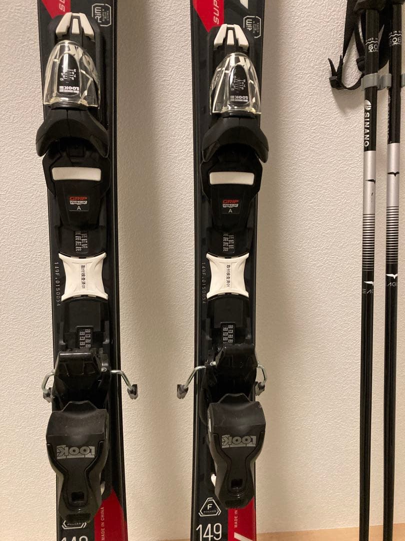 Salomon スキー 149cm ポール付き