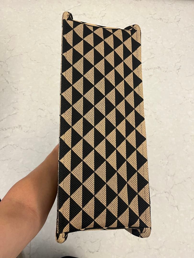 （新品）PRADA シンボルエンブロイダリーファブリックトートバッグ プラダ