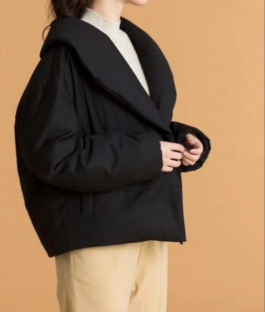 自由区 オンワード樫山 ADSショート丈ダウンコート ボリューム襟