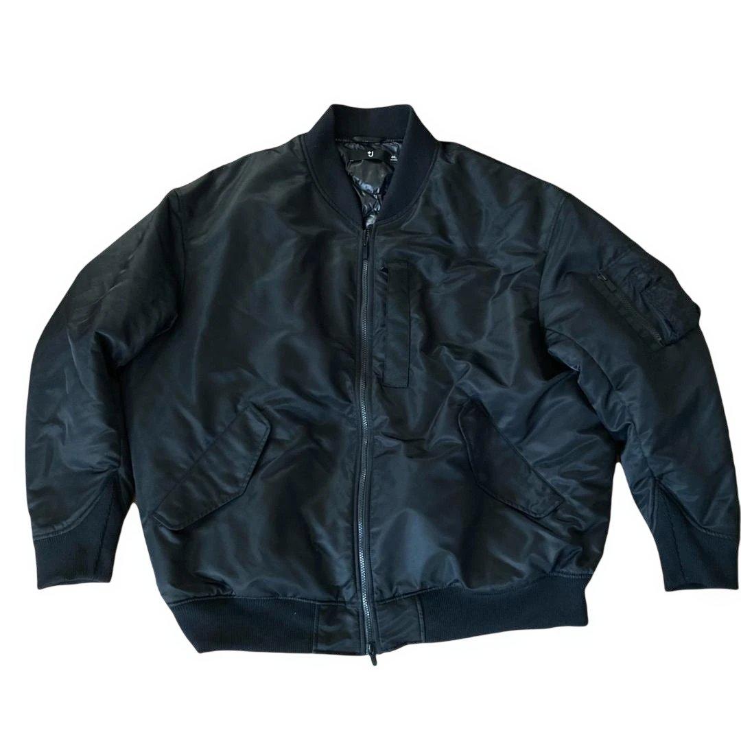 4XL　黒　+J ハイブリッドダウンオーバーサイズMA-1 UNIQLO