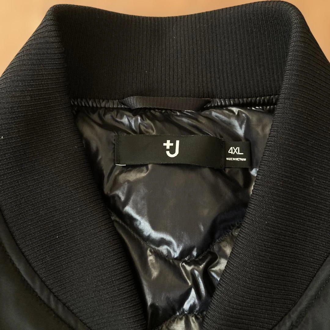 4XL　黒　+J ハイブリッドダウンオーバーサイズMA-1 UNIQLO