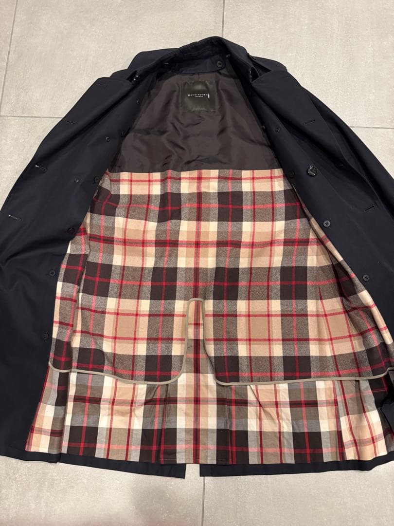 美品　マッキントッシュロンドン　トレンチコート　ブラック　Lサイズ