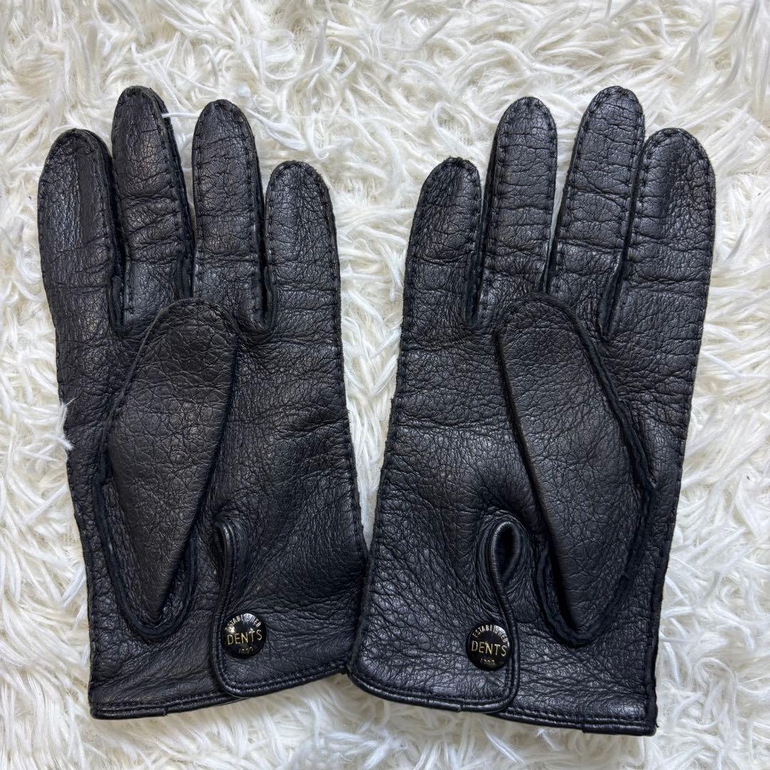 Kuro✨DENTS デンツ ペッカリーレザー　グローブ 革手袋 英国製