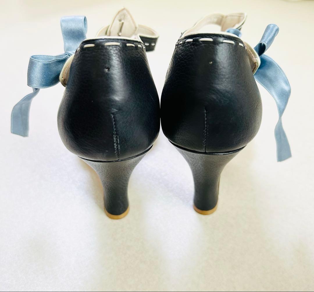 ✨美品✨ヴィヴィアンウエストウッド パンプス ステッチ リボン 23.5 希少
