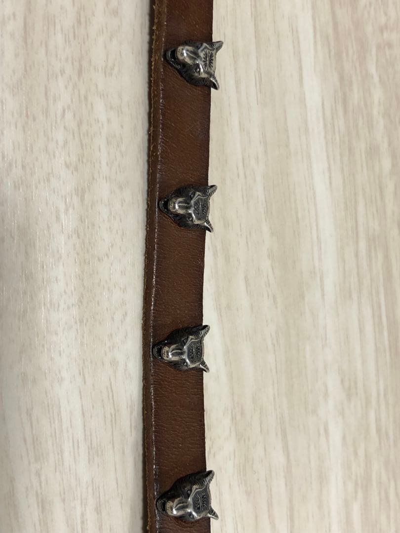 GUCCI アンガーフォレスト　ブレスレット　レザー　ウルフ　シルバー　グッチ