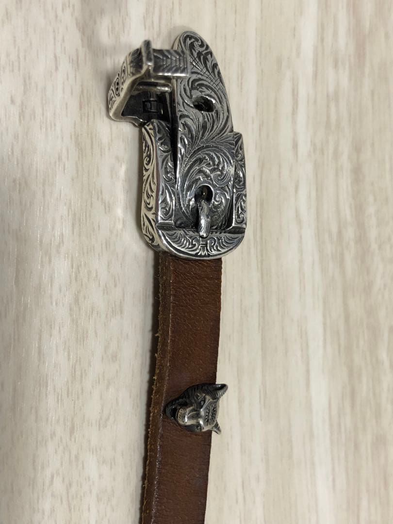 GUCCI アンガーフォレスト　ブレスレット　レザー　ウルフ　シルバー　グッチ