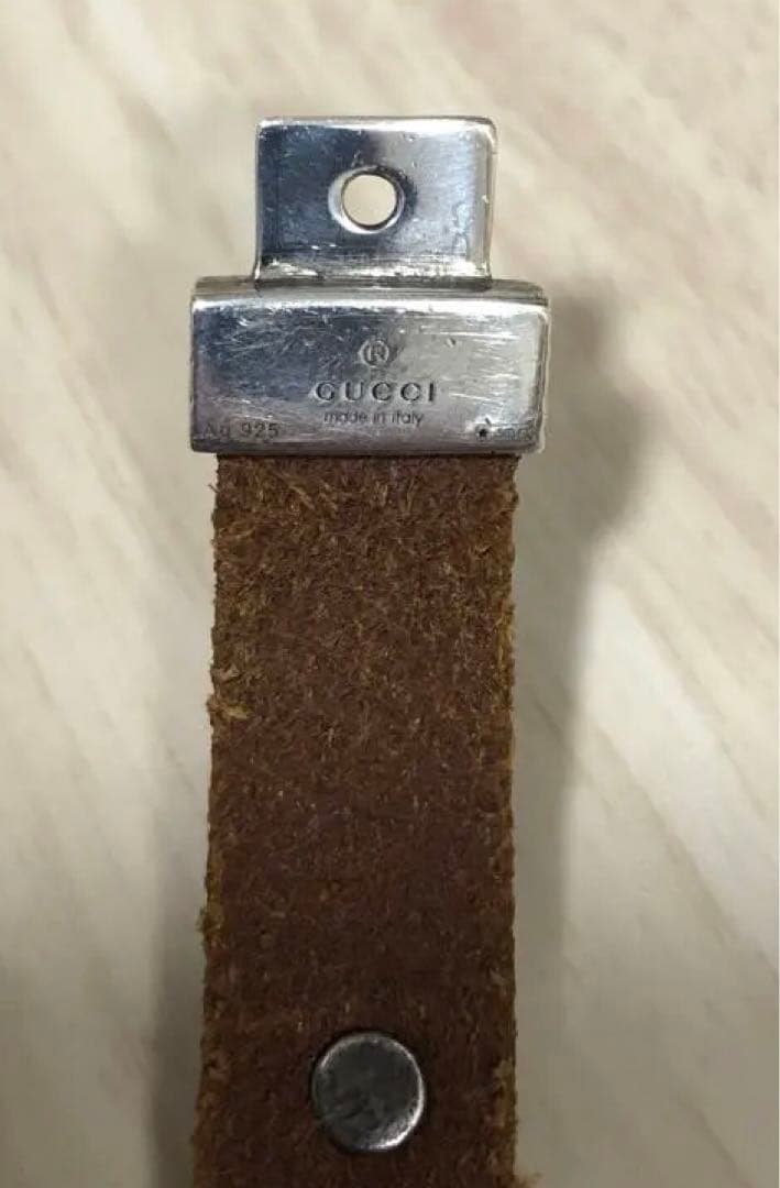 GUCCI アンガーフォレスト　ブレスレット　レザー　ウルフ　シルバー　グッチ