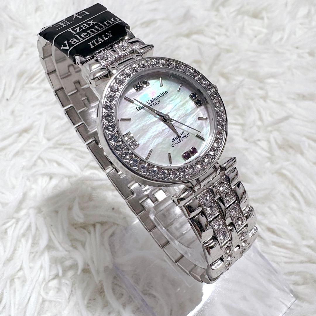 ✨新品✨アイザック バレンチノ シェル ダイヤ サファイヤ プラチナ ジルコニア